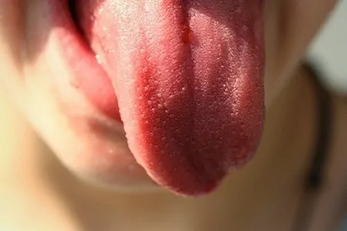 tongue closeup